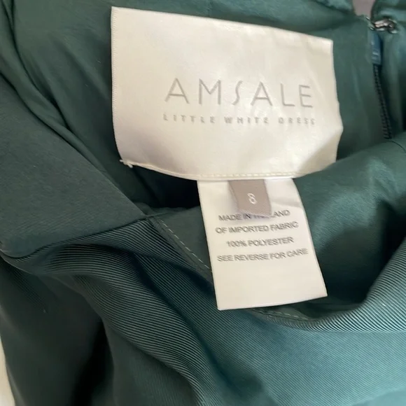 AMSALE Hunter Green Cocktail Party Dress - Picture 10 of 11